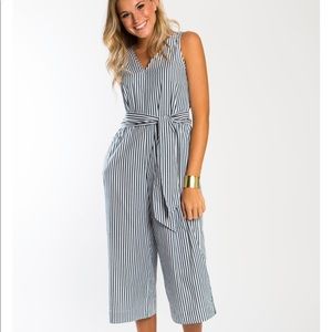 Jumpsuit blue and white stripe